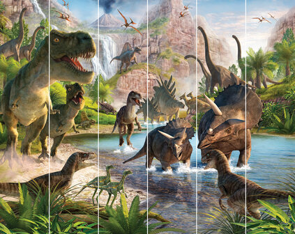 Walltastic Dinosaurus Land behang indeling