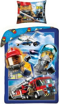 Lego City Politie en brandweer dekbedovertrek