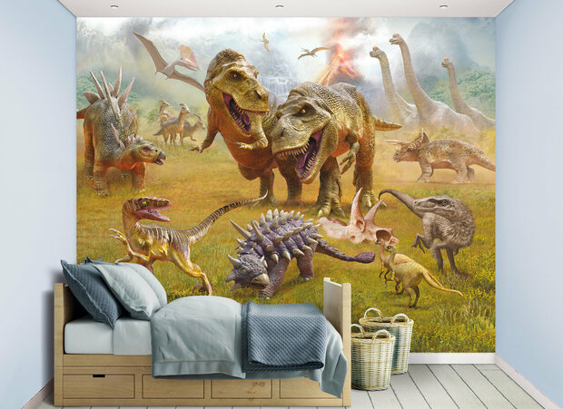 Walltastic 46696 Dinosaur Kingdom behang slaapkamer