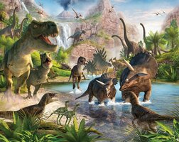 Walltastic 41745 Dinosaur Land 244x305 cm behang