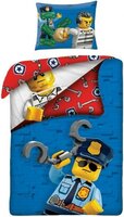 Lego City Politie en Boef 2 in 1 Dekbedovertrek 140x200 cm + 70x90 cm
