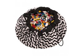 Play & Go Speelgoedkleed en opbergzak - zigzag zwart